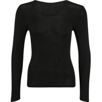 MEY Damen Shirt Langarm Rundhals, für schwarz 44