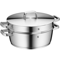 WMF Iconic Bräter mit Dampfgareinsatz 28cm, Schmortopf Induktion 5,7l,