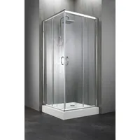 WELLTIME Summer Eckdusche 80 x 80 cm silber