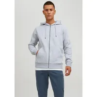JACK & JONES Star Basic Reißverschlusspullover Light Grey Melange