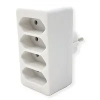 Bachmann Multistecker 4xEuro weiß 4x2,5A/230V