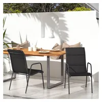 VidaXL Gartenstuhl 58 x 70 x 88 cm schwarz