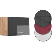 Vicco Hängeschrank R-Line Anthrazit Hochglanz/Goldkraft Eiche 60 cm Flach