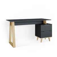 Vicco Schreibtisch Nautica Anthrazit L, Ablage Basteltisch