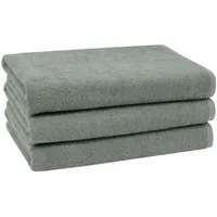 ZOLLNER Handtuchset 70 x 140 cm grau 3 St.