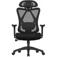 Songmics Bürostuhl Stoff Schwarz