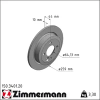 ZIMMERMANN Bremsscheibe 150.3401.20