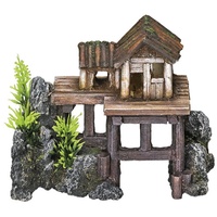Nobby Aqua Ornaments HOLZHAUS mit Pflanzen 15,5 x 8