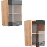 Vicco Hängeglasschrank Küchenschrank Küchenzeile R-Line 40 cm