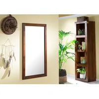 Massivmoebel24 Massivmoebel24.de Spiegel Akazie 115x6x60 nougat lackiert Oxford #327