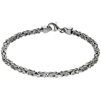 ZEEme Armband Silber 925 poliert Königskette weiß 19 cm