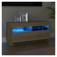 VidaXL TV-Schrank mit LED-Leuchten Sonoma-Eiche 80x35x40 cm