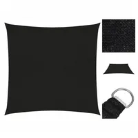VidaXL Sonnensegel 160 g/m2 Schwarz 4,5x4,5 m HDPE