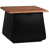 WOMO-DESIGN Beistelltisch Schwarz, Metall, 40x50x50 cm Wohnzimmer, Wohnzimmertische, Beistelltische