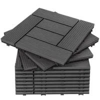 DEUBA Casaria® WPC Fliese 1x Mosaik Anthrazit 30x30cm