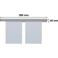 Franken Klemmleiste 58,0 cm grau selbstklebend, Wandmontage