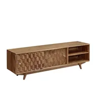 Massivmoebel24 TV-Board Akazie 145x35x45 natur lackiert MOSAYK #101