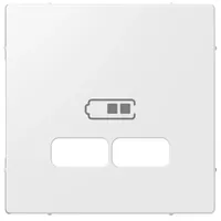 Elso Zentralplatte für USB Ladestation-Einsatz, reinweiß