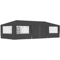 VidaXL Profi-Partyzelt mit Seitenwänden 4×9 m Anthrazit 90 g/m2
