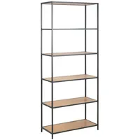 Actona Bücherregal 77 x 185 x 35 cm Schwarz