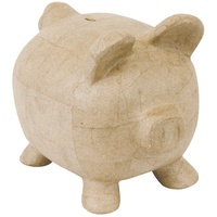Décopatch MA018C Träger M aus Pappmaché, Sparschwein, 26 x