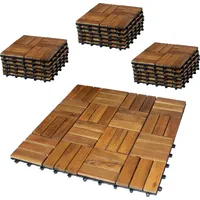 BigDean 33er Pack Holzfliesen für Balkon 30x30 cm -