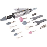 Silverline 783100 Druckluft-Geradschleifer mit Zubehör, 15-tlg. Satz 160 mm