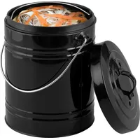 Bremermann Komposteimer 5 Liter, Aktivkohlefilter,Abfalleimer, schwarz