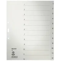 Leitz Zahlenregister 1-12 A4 grau 12 St.