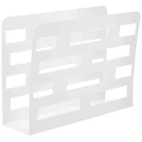 Haku-Möbel HAKU Möbel Zeitungsständer 44398 weiß Metall, DIN A4,