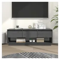VidaXL TV-Schrank Grau 110,5x34x40 cm Massivholz Kiefer