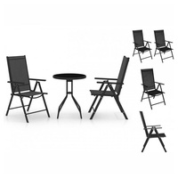 VidaXL Bistro-Set 3-tlg. Schwarz
