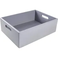 Creative Deco XL Graue Holzkiste Obstkiste Korb | 40x30x13cm