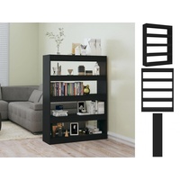 VidaXL Bücherregal/Raumteiler Schwarz 100x30x135 cm