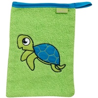 Playshoes Unisex-Kinder 340085 Frottee-Waschhandschuh Schildkröte, 29-Grün, 15x20 cm