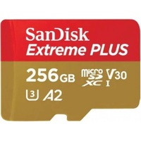 SanDisk Extreme Plus microSDXC UHS-III R200/W140 + SD-Adapter 256