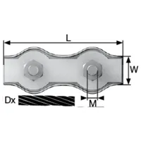Dörner + Helmer Seilklemme 2 mm Stahl galvanisch verzinkt