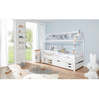 TICAA Hausbett Traumhaus 90 x 200 cm Kiefer massiv