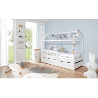 TICAA Hausbett Traumhaus 90 x 200 cm Kiefer massiv