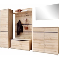 Germania Garderoben-Set »Lissabon«, (Set, 5 St.), braun (edelbuchefarben) -