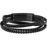 Jacques Lemans Armband Leder, Edelstahl Armbänder & Armreife Herren