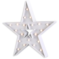 Levandeo LED Leuchtstern 38,5x37cm Weiß Weihnachten Christmas Sterne