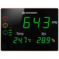 Bresser Co2-messgerät Lächelnde Ampel Extra Großes Led-display - Black