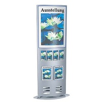 Kerkmann Infosäule tec-art Säule Size silber DIN A4, 1/3