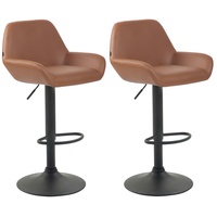 CLP 2er Set Barhocker Braga Kunstleder schwarz