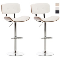 CLP 2er Set Barhocker Sarnia Kunstleder I Thekenhocker Mit