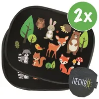 HECKBO Auto Sonnenblende Waldtiere 44cm x 36cm