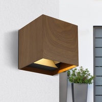 GLOBO LED-Außenleuchte Veronika 1-flammig Holzoptik Dunkel 100 x 100