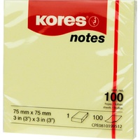 KORES Haftnotizen Notes, 75 x 75 mm, 100 Blätter,
