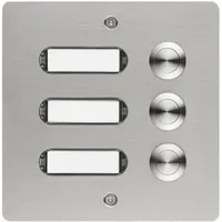 Grothe 55503 Klingeltaster mit Namensschild Edelstahl V2A